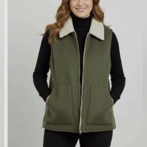 Sanctuary Ladies Olive and Cream Vest